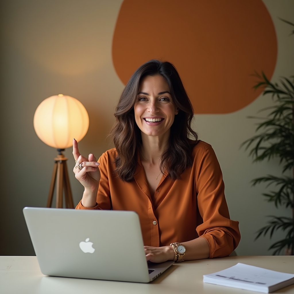 Lektor vede online webinář pro manažery ze studia